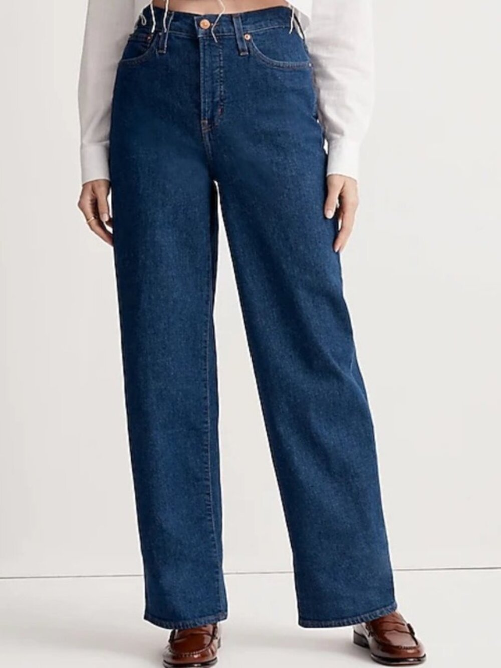 Madewell The Perfect Vintage Wide Leg Jeans Women's Size 26 Fairdale Wash NG454
